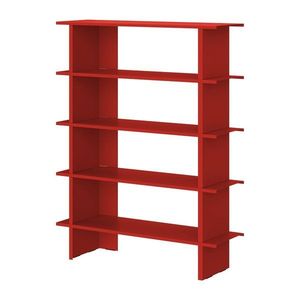Červená kovová knižnica 120x156x37 cm Hes – noo.ma vyobraziť