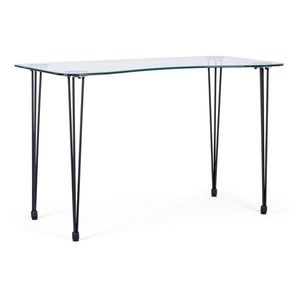 Pracovný stôl so sklenenou doskou 60x120 cm Rondo – Bizzotto vyobraziť
