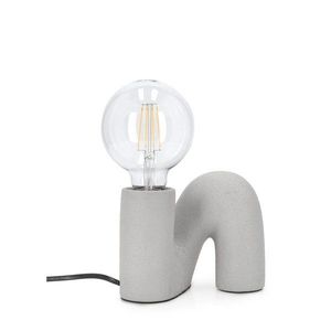 Sivá keramická stolová lampa so skleneným tienidlom (výška 12, 5 cm) Jael – Yes Everyday vyobraziť