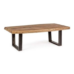 Čierny/v prírodnej farbe konferenčný stolík s doskou z akácie 70x120 cm Elmer – Bizzotto vyobraziť