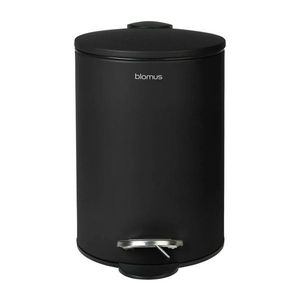 Čierny pedálový oceľový odpadkový kôš 3 l Tubo – Blomus vyobraziť