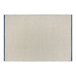 Modrý/béžový ručne tkaný vlnený koberec 170x240 cm Lenu – noo.ma vyobraziť