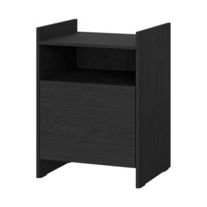 Čierny nočný stolík s poličkami Toopt – noo.ma vyobraziť