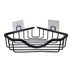 Matne čierna hliníková kúpeľňová polička bez vŕtania/rohová Filaire Aluminium – douceur d'intérieur vyobraziť