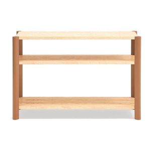 Regál v dekore duba v tehlovej farbe/v svetlo prírodnej farbe 126x84x43 cm Bona – Teulat vyobraziť