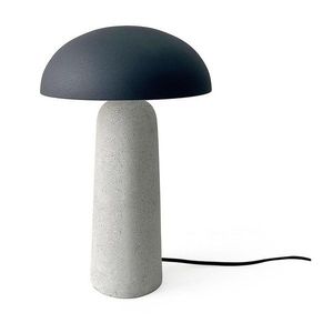 Sivá betónová stolová lampa s kovovým tienidlom (výška 39, 5 cm) Delphine – Bizzotto vyobraziť