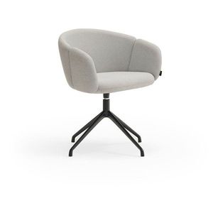 Svetlosivé čalúnené jedálenské kreslo s podrúčkami Add – Teulat vyobraziť