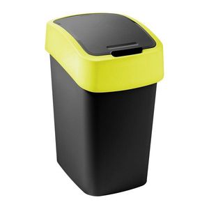 Žltý/čierny plastový odpadkový kôš na triedený odpad 9 l Flip Bin – Curver vyobraziť