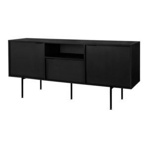 Čierny TV stolík 180x79x50 cm Bau – noo.ma vyobraziť