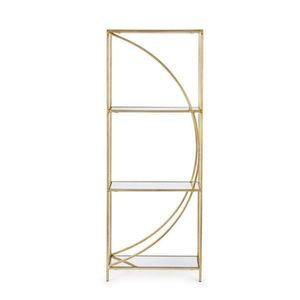 Oceľová knižnica v zlatej farbe 56x151, 5x25 cm Elenor – Bizzotto vyobraziť