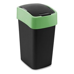 Zelený/čierny plastový odpadkový kôš na triedený odpad 25 l Flip Bin – Curver vyobraziť
