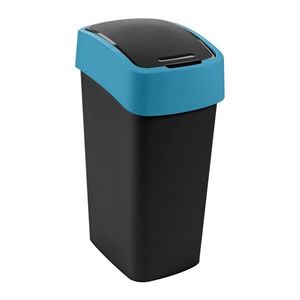 Čierny/modrý plastový odpadkový kôš na triedený odpad 45 l Flip Bin – Curver vyobraziť