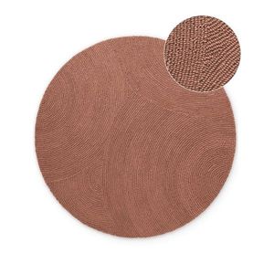 Ručne tkaný vlnený okrúhly koberec v terakotovej farbe ø 120 cm Calmio – Hanse Home vyobraziť