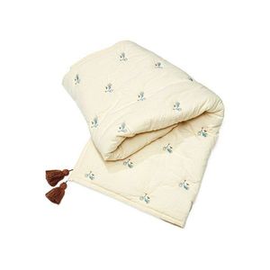 Červená/svetložltá prešívaná detská deka z bio bavlny 90x120 cm Bicycles – Cam Cam Copenhagen vyobraziť