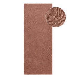 Ručne tkaný vlnený behúň v terakotovej farbe 80x200 cm Calmio – Hanse Home vyobraziť