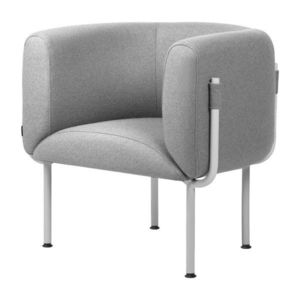 Sivé vlnené kreslo Ubi – noo.ma vyobraziť