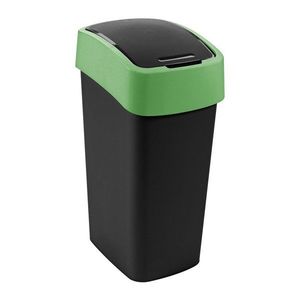 Zelený/čierny plastový odpadkový kôš na triedený odpad 45 l Flip Bin – Curver vyobraziť