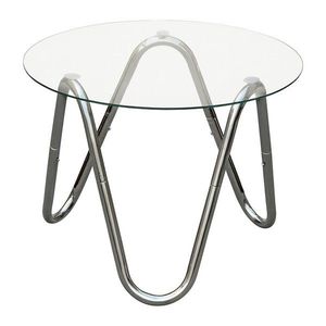 Okrúhly odkladací stolík so sklenenou doskou ø 50 cm Ventana Round – Leitmotiv vyobraziť