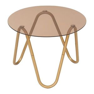 Okrúhly odkladací stolík so sklenenou doskou ø 50 cm Ventana Round – Leitmotiv vyobraziť