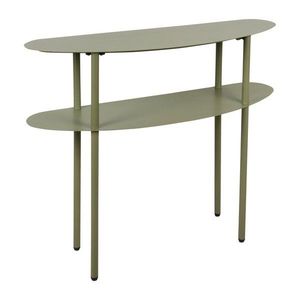 Zelený kovový konzolový stolík 28x90 cm Riqueza – Leitmotiv vyobraziť