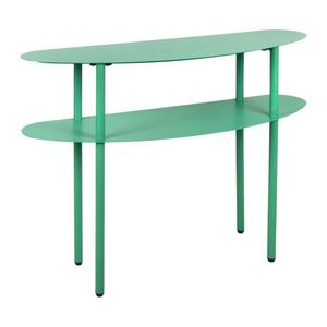 Zelený kovový konzolový stolík 28x90 cm Cool Retro – Leitmotiv vyobraziť