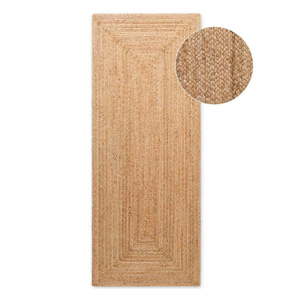 Obojstranný/ručne tkaný jutový behúň v prírodnej farbe 80x200 cm Juno – Hanse Home vyobraziť