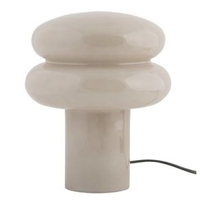 Béžová sklenená stolová lampa (výška 24 cm) Incesante – Leitmotiv vyobraziť