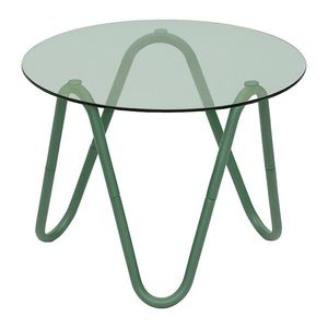 Okrúhly odkladací stolík so sklenenou doskou ø 50 cm Ventana Round – Leitmotiv vyobraziť