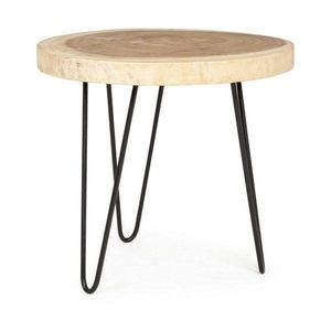 Okrúhly odkladací stolík z masívu munggur ø 56 cm Tuala – Bizzotto vyobraziť