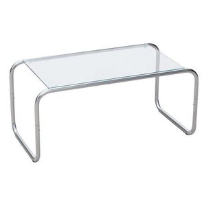 Konferenčný stolík so sklenenou doskou v striebornej farbe 40x80 cm Ventana – Leitmotiv vyobraziť