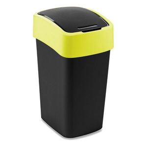 Žltý/čierny plastový odpadkový kôš na triedený odpad 25 l Flip Bin – Curver vyobraziť