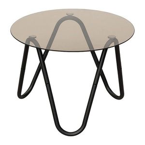 Okrúhly odkladací stolík so sklenenou doskou ø 50 cm Ventana Round – Leitmotiv vyobraziť