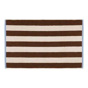 Hnedá/krémovobiela textilná kúpeľňová predložka 50x80 cm Gobo – noo.ma vyobraziť