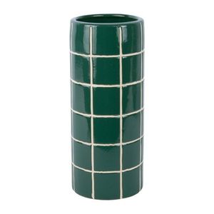 Tmavozelená keramická váza (výška 30 cm) Retro Tiles – PT LIVING vyobraziť