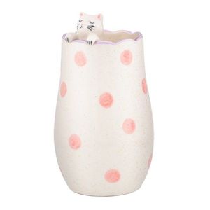 Biela váza z dolomitu (výška 18 cm) Peeking Cat – Sass & Belle vyobraziť