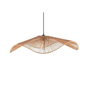 Kovové závesné svietidlo v prírodnej farbe s tienidlom z papierového výpletu ø 80 cm Sombra – Leitmotiv vyobraziť