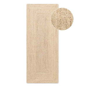 Obojstranný/ručne tkaný jutový behúň v svetlo prírodnej farbe 80x200 cm Juno – Hanse Home vyobraziť