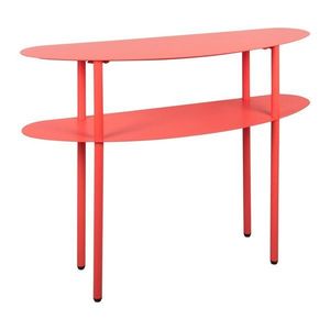 Červený kovový konzolový stolík 28x90 cm Cool Retro – Leitmotiv vyobraziť