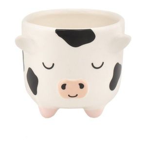 Keramický obal na kvetináč ø 7, 5 cm Cow – Sass & Belle vyobraziť