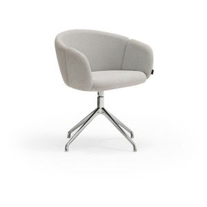 Svetlosivé čalúnené jedálenské kreslo s podrúčkami Add – Teulat vyobraziť