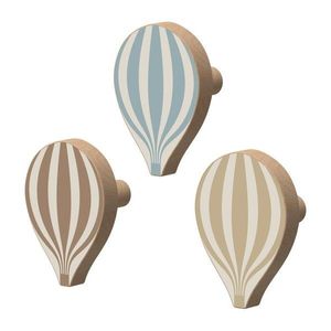 Nástenné háčiky v súprave 3 ks z bukového dreva Hot Air Ballon – Cam Cam Copenhagen vyobraziť