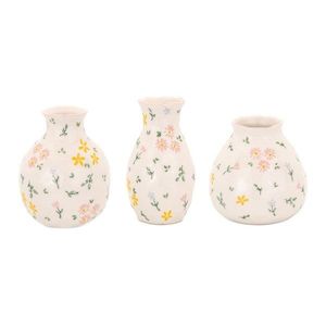 Krémovobiele kameninové súprava váz 3 ks (výška 10 cm) Ditsy Floral – Sass & Belle vyobraziť