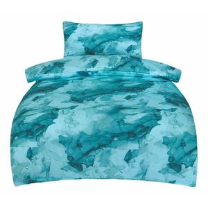 Tyrkysovomodré obliečky na jednolôžko z bavlneného saténu 140x200 cm Deluxe Minerals – My House vyobraziť