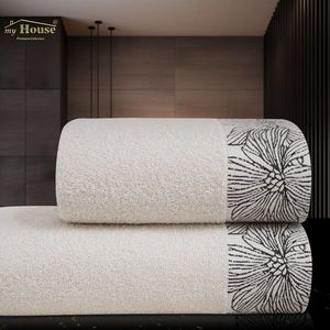 Slonovinový froté bavlnený uterák 50x100 cm Valencia – My House vyobraziť