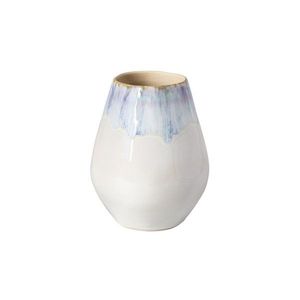 Biela/modrá kameninová ručne maľovaná váza (výška 20 cm) Brisa – Costa Nova vyobraziť