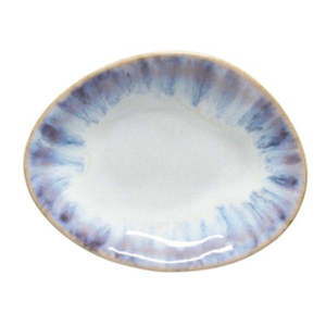 Biely/modrý hlboký kameninový tanier Brisa – Costa Nova vyobraziť