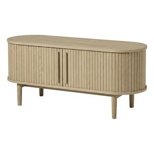 TV stolík v dekore duba v svetlo prírodnej farbe 140x56x40 cm Meta – Unique Furniture vyobraziť