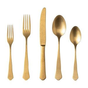 Antikoro príbor 5 ks v zlatej farbe pre 1 osobu Prado – Costa Nova vyobraziť