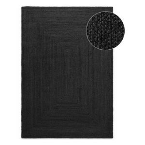 Čierny obojstranný/ručne tkaný jutový koberec 60x90 cm Juno – Hanse Home vyobraziť