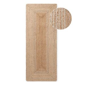 Obojstranný/ručne tkaný jutový behúň v prírodnej farbe/v svetlo prírodnej farbe 80x200 cm Juno – Hanse Home vyobraziť